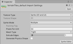 First image shows the entire texture, the second shows a 100% zoomed view. Unity Manual Creating Tiles