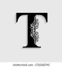 Download here t letter whatsapp dp images,t letter images,t letter dp,a to z letters alphabet profile pictures for your whatsapp, facebook. Letter T Black Flower Alphabet Beautiful Stock Vector Royalty Free 1722182743 Shutterstock