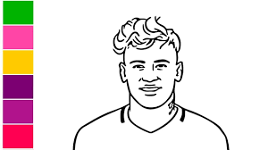 To the right, draw a thin shape that has pointy tip pointing down for the football player's shoe. How To Draw Neymar Jr Step By Step Easy With Pencil Neymar Jr Sketch Neymar Jr Neymar Jr Wallpapers Neymar