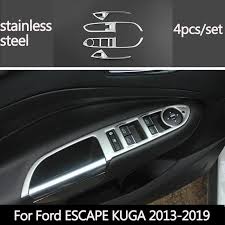 The feature where you lock the doors by touching the door handle and unlock by . Eazyzking Car Styling Stainless Steel Interior Front Door Window Switch Panel Cover Sticker Case For Ford Escape Kuga 2013 2019 Interior Window Panels Steel Panel Doorscase For Aliexpress
