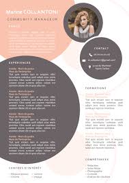 Marine Fisio Createur De Cv En 2020 Modele De Cv Design Modele Cv Manageur