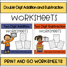 Just print and pass out for them to practice! Double Digit Addition And Subtraction Worksheets With And Without Regrouping Tannery Loves Teaching