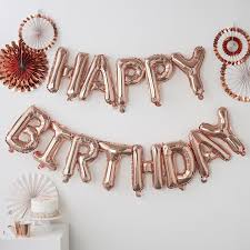 Rose Gold Happy Birthday Balloon Bunting Ginger Ray Download a happy birthday image to celebrate your loved one. rose gold happy birthday bunting balloon