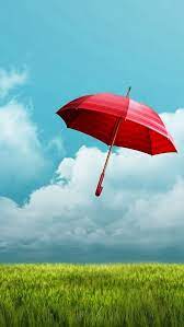 Pure Bright Grassland Flying Red Umbrella Iphone 5s Wallpaper Hd Nature Wallpapers Nature Wallpaper Watercolor Landscape