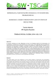 Pdf Democracia Participacion Ciudadana Y Funciones Del Trabajo Social Democracy Citizen Participation And Functions Of Social Work