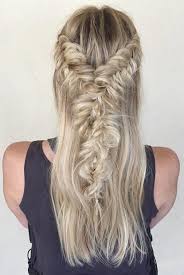 If the bride is styling her hair down in a fishtail braid, then the bridesmaids can copy a similar look with their hair loose and to the side with a small plait. 16 Fashionable Braided Half Up Half Down Hairstyles Styles Weekly