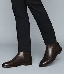 Top marken günstige preise große auswahl. Tenor Dark Brown Leather Chelsea Boots Reiss