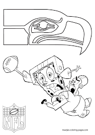 Seattle Seahawks Patrick And Spongebob Coloring Pages Coloring Pages Spongebob Coloring Seattle Seahawks Logo