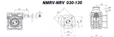 Size Chart Dimensions Of Nmrv Nrv China Worm Gear Speed