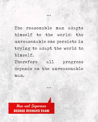 The reasonable man adapts himself to the world: George Bernard Shaw Quotes Man And Superman Literary Quotes Book Lover Gifts Typewriter Art Photograph By Studio Grafiikka