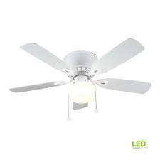 Ceiling fans for rooms with low ceilings.these ceiling fans are mounted flush to the ceiling, with no extra attachment required. Kennesaw 42 In Led Indoor White Ceiling Fan With Light Kit Uc42v Wh Shc The Home Depot