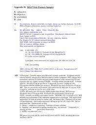 The Astonishing Appendix D Soap Note Format Sample S Subjective O Objective Intended For Soap Report Temp Soap Note Report Template Professional Templates