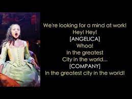 5 Hamilton Lyrics Schuyler Sisters Youtube
