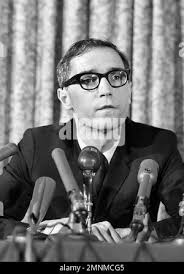 Tom Charles Huston, secretary general of the International Secretariat of  the World Youth Crusade for Freedom, an anti-Communist youth movement,  speaks at a news conference in Washington, D.C., May 31, 1966. The group's  headquarters is in ...