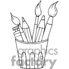 Clipart Of Art Supplies 380884 Art Supplies Drawing Cartoon Clip Art Clip Art