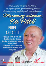 Salute, Ka Fidel Agcaoili! The Samahan ng Ex-Detainees Laban sa Detensyon  at Aresto (SELDA), Karapatan, Hustisya and Desaparecidos join the human  rights community and peace advocates in mourning the untimely demise of