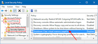 2 Ways To Enable Clear Virtual Memory Pagefile At Shutdown