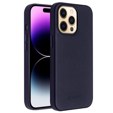 Ốp lưng iPhone 14 Pro Max Qlino Classic bằng da thật Nappa cao cấp