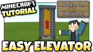 Minecraft Bedrock Elevator Easy Redstone Tutorial Mcpe Minecraft Elevator Minecraft Tutorial Tutorial