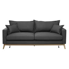 Canape Lit 3 Places Gris Ardoise Maisons Du Monde In 2020 Slaapbank Stoffen Bank Meubel Ideeen