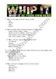 If you fail, then bless your heart. Whip It Film Trivia Quiz Esl Worksheet By Categorica