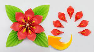 Make an origami tulip like in the picture above. Amazing Diy Crafts How To Make Paper Flowers Easy Steps It S An Easy And Simple Paper Paperf Simple Paper Flower Paper Flower Instructions Flower Diy Crafts
