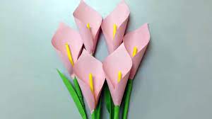 There are flower designs to fit every skill level, so even a novice paper folder can easily whip up a few. How To Make Calla Lily Paper Flower Easy Origami Flowers For Beginners Making Video Dailymotion