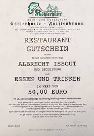 Restaurant hat eine gesamtkapazität von 25. Hotel Und Restaurant Kohlerhutte Furstenbrunn Gutscheine