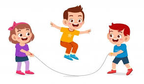 Happy Cute Kid Boy And Girl Play Jump Rope In 2020 Kids Playing Art Drawings For Kids Cute Kids