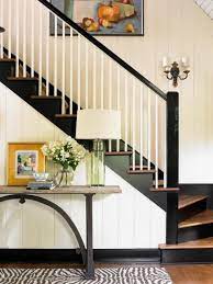 Black Stair Risers And Baseboards Wow I Wonder How Far The Black Baseboards Go Wouldn T Want In The Whole Hous Staircase Design Black Stairs Painted Stairs