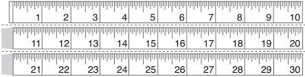 I have broken it down for you and given you a visual so you don't have to count the little lines any more! Printable Tape Measure Free 60 Measuring Tape
