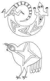 Animal Figures Mimbres Pottery Bowls Designs Coloring Books Native American Design Native Art