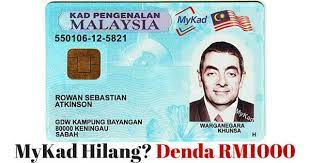 Maybe you would like to learn more about one of these? Kadar Denda Baru Kalau Kad Pengenalan Mykad Hilang Rm1000 Book Cover Bahasa Malaysia Cover