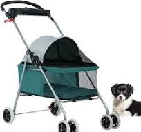 BestPet Pet Stroller Cat Dog Stroller Travel Folding Carrier,Teal