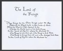 Three Rings For The Elven Kings Under The Sky In Black Speech Ring Verse Tolkien Gateway