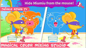 Baby Panda Color Games Kids Learn Colors With Babybus Magical Color Mixing Studio Twinklestarstv Youtube