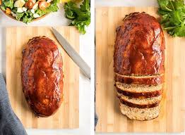 Spread the remaining â½ cup barbecue sauce evenly over the top of the loaf. Turkey Meatloaf With Bbq Glaze Wholesome Made Easy
