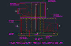 Fresh Air Handling Unit and Heat Recovery Wheel Unit DWG