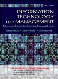 Information Technology For Management Advancing Sustainable Profitable Business Growth 9th Edit Information Technology Technology Management Business Growth