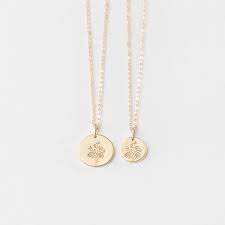 Aster Flower Necklace Aster Flower Coin Necklace Necklace
