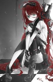 Along with her light green hair and dragon horns. Anime Images Tagged With Red Haired Anime Girl On Favim Com