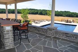Surface (floor) way to obtain: Interior Of Open Air Pool House With Flagstone Floor American Traditional Patio Dc Metro By Clearwater Landscape Nursery Houzz