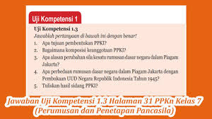 Uji kompetensi 9 halaman 263 a. Jawaban Uji Kompetensi 1 3 Halaman 31 Ppkn Kelas 7 Youtube