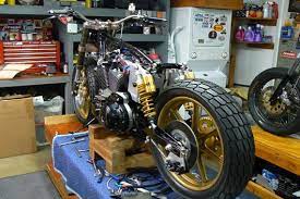 Mule Motorcycles Garage Stacked Washer Dryer Wife S Happy More Storage Space Motorcycle Workshop Motorcycle Garage Motorcycle