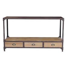 luca reclaimed wood rustic iron industrial loft console table furniture nz lifestyle furniture industrial loft