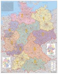 ( carto service ) harta turistică şi rutieră al germaniei, cu legendă în patru limbi. Germania Harta Cu Coduri Postale