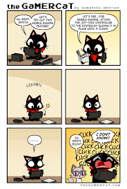 Gamercat Click It Good Http Bit Ly 2lnzap3 Nintendo Gamer Cat Fun Comics Cute Comics