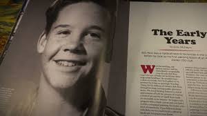 Looking through a Bob Ross magazine