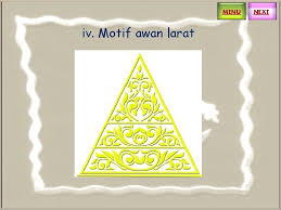 Motif lebah bergayut • corak motif lebah bergayut untuk ukir tekat tenun songket ditempatkan pada bagian atas bidang ukir/tekat/tenun/songket. Sejarah Perkembangan Ciri Kraftangan Tradisional Tekat Fungsi Tekat