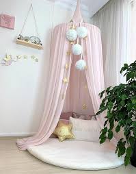 Pink Crepe Canopy Pink Tent Hanging Tent Reading Nook Tent Bed Canopy Crib Canopy Princess Ba Pink Tent Toddler Girl Room Hanging Tent